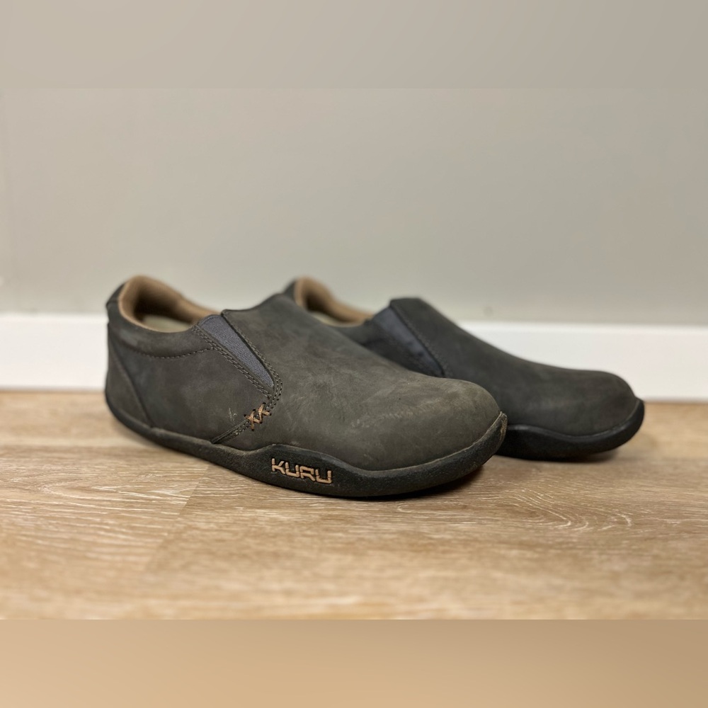 KURU Black Loafers Slip-Ons